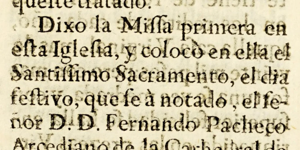 An illustration from Vida, y virtudes heroycas de la madre Maria de Jesus, religiosa professa en el Convento de la Limpia Concepcion de la Virgen Maria N. Señora de la Ciudad de los Angeles., 1676, leaf 79