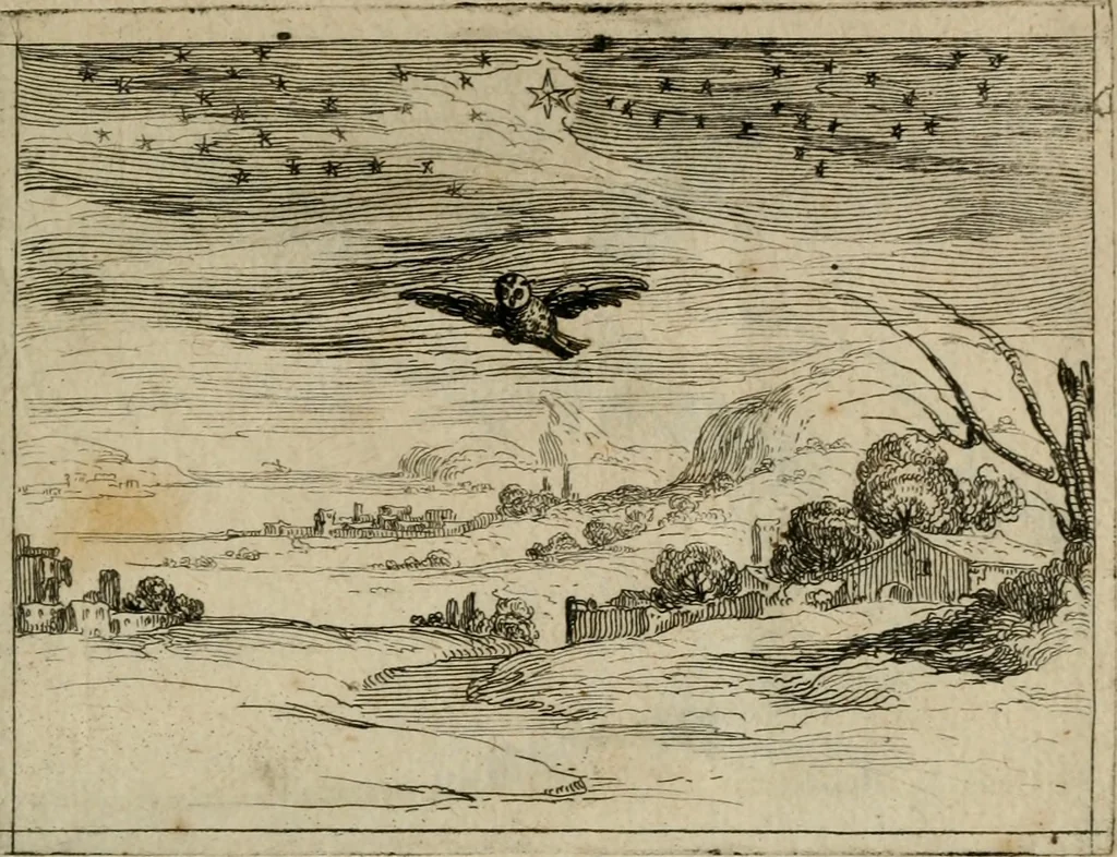 An illustration from Vie de la Mere de Dieu representée par emblesmes = Vita Beatae Mariae Vir. Matris Dei emblematib[us] delineata, 1628, leaf 26