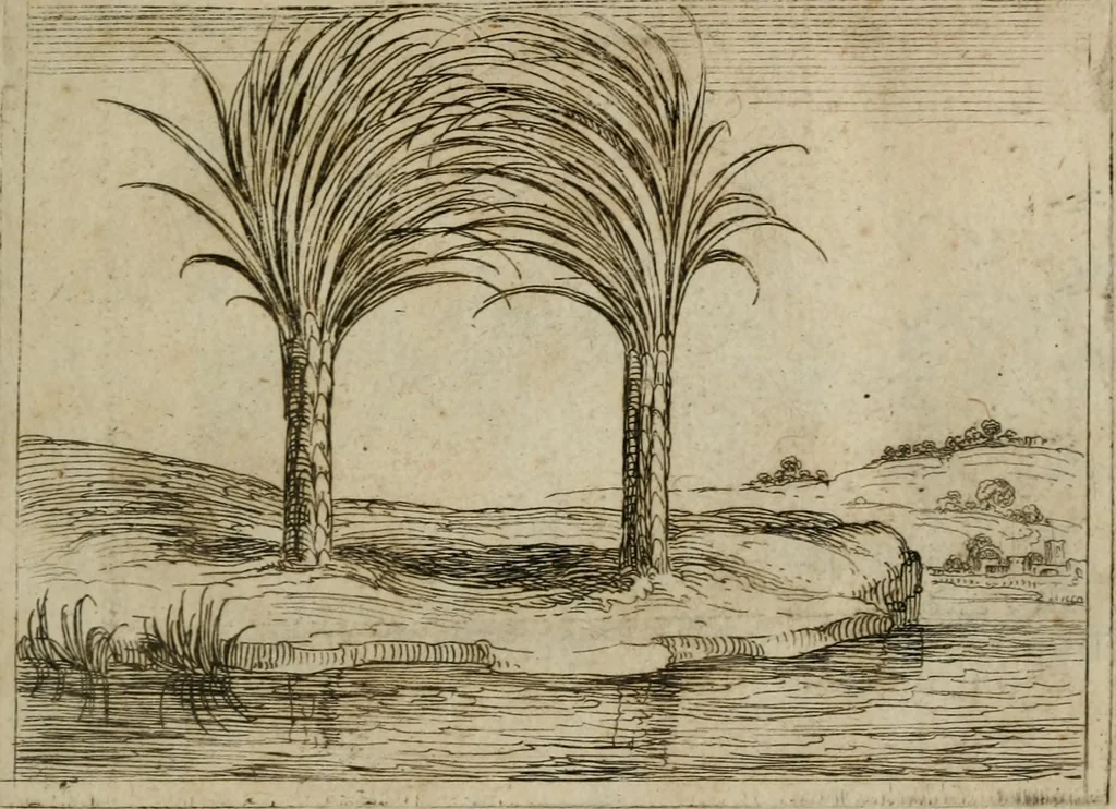 An illustration from Vie de la Mere de Dieu representée par emblesmes = Vita Beatae Mariae Vir. Matris Dei emblematib[us] delineata, 1628, leaf 36