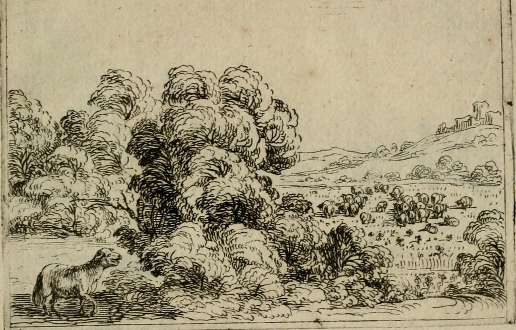 An illustration from Vie de la Mere de Dieu representée par emblesmes = Vita Beatae Mariae Vir. Matris Dei emblematib[us] delineata, 1628, leaf 52