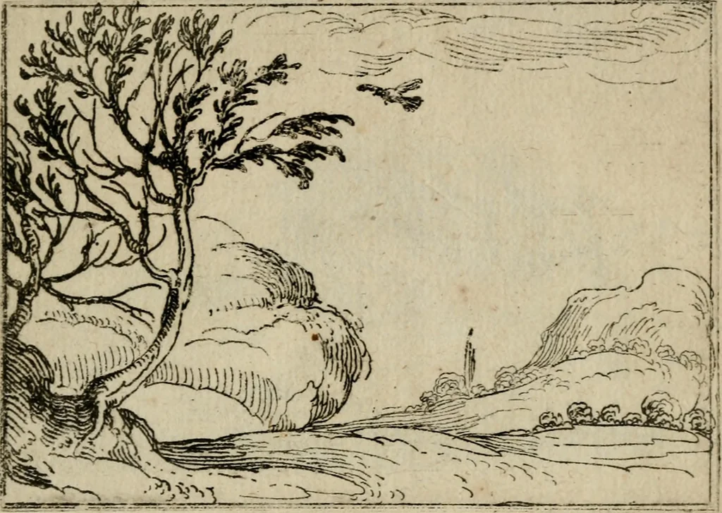 An illustration from Vie de la Mere de Dieu representée par emblesmes = Vita Beatae Mariae Vir. Matris Dei emblematib[us] delineata, 1628, leaf 60