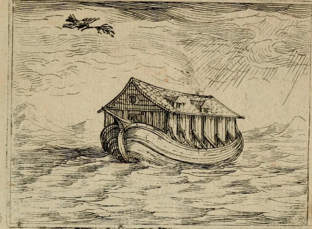 An illustration from Vie de la Mere de Dieu representée par emblesmes = Vita Beatae Mariae Vir. Matris Dei emblematib[us] delineata, 1628, leaf 62
