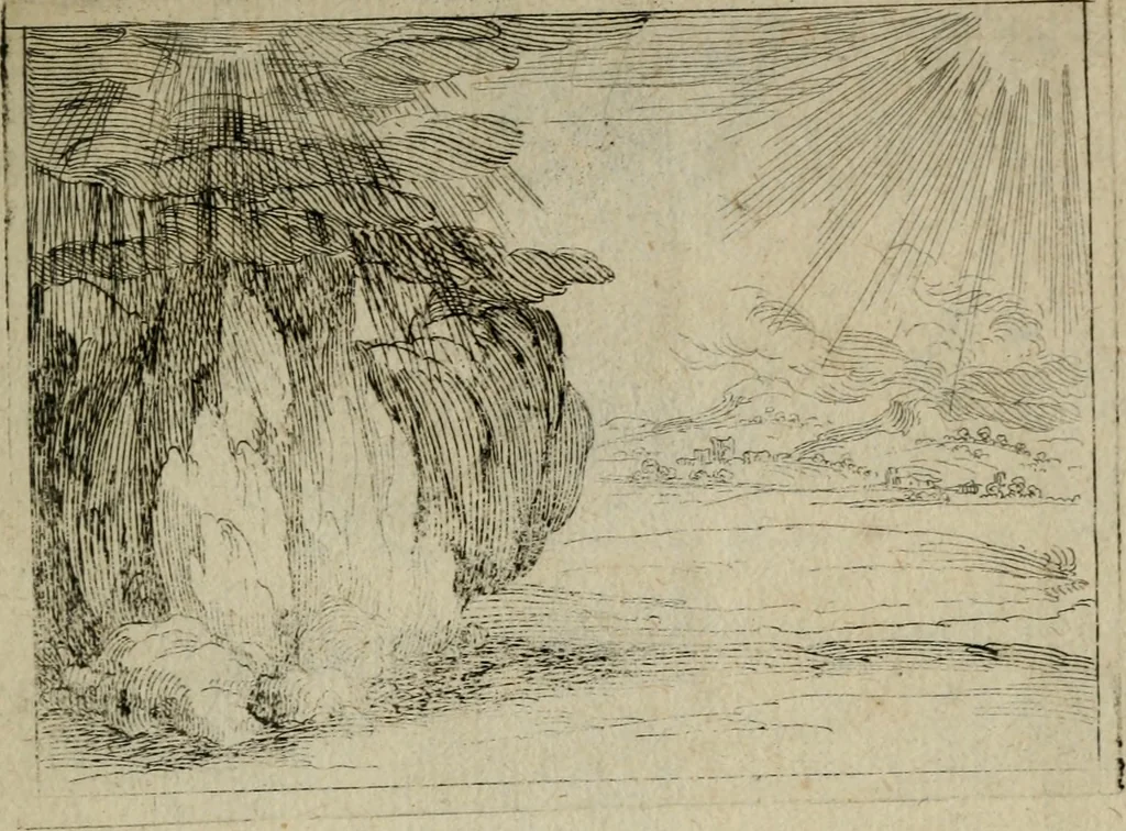 An illustration from Vie de la Mere de Dieu representée par emblesmes = Vita Beatae Mariae Vir. Matris Dei emblematib[us] delineata, 1628, leaf 68