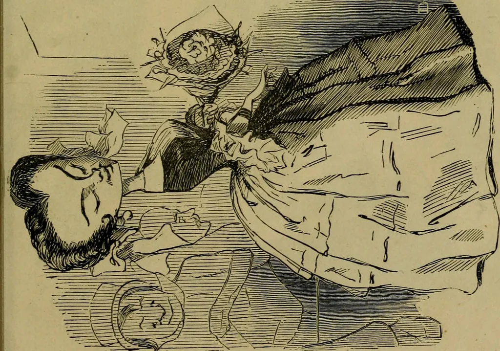 An illustration from Vie d'une parisienne, 1855, leaf 10