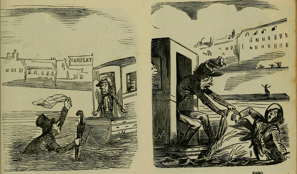 An illustration from Vie d'une parisienne, 1855, leaf 102