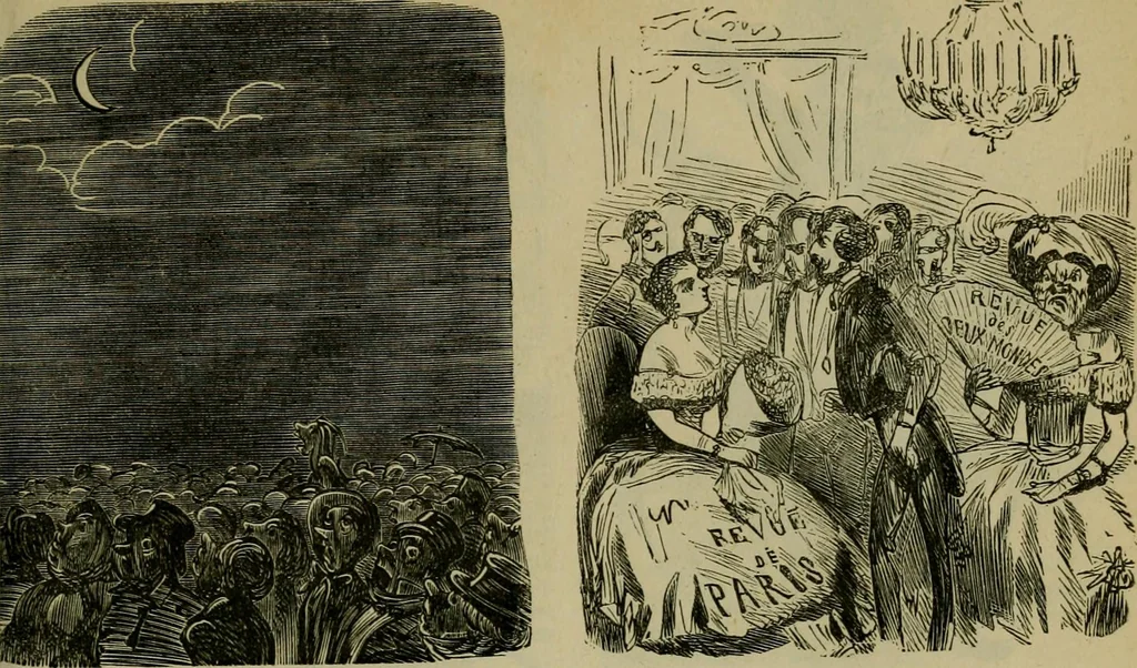 An illustration from Vie d'une parisienne, 1855, leaf 106