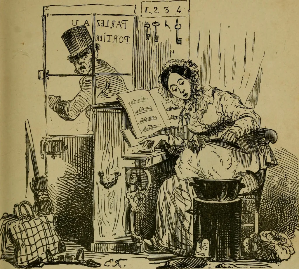 An illustration from Vie d'une parisienne, 1855, leaf 120