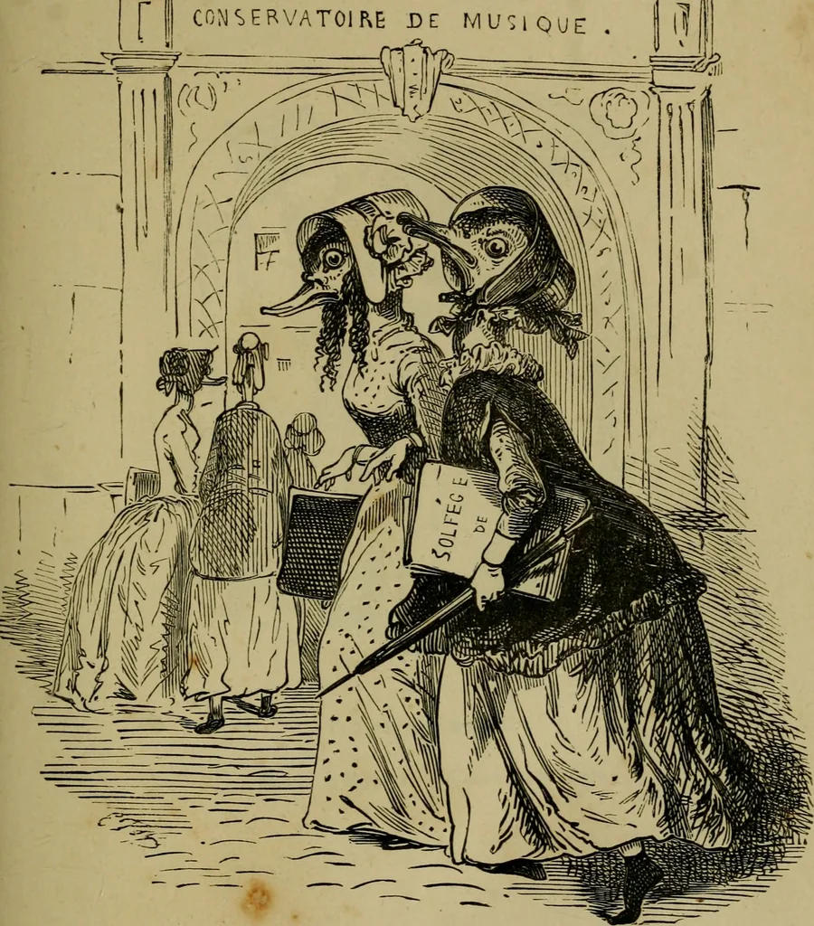 An illustration from Vie d'une parisienne, 1855, leaf 128