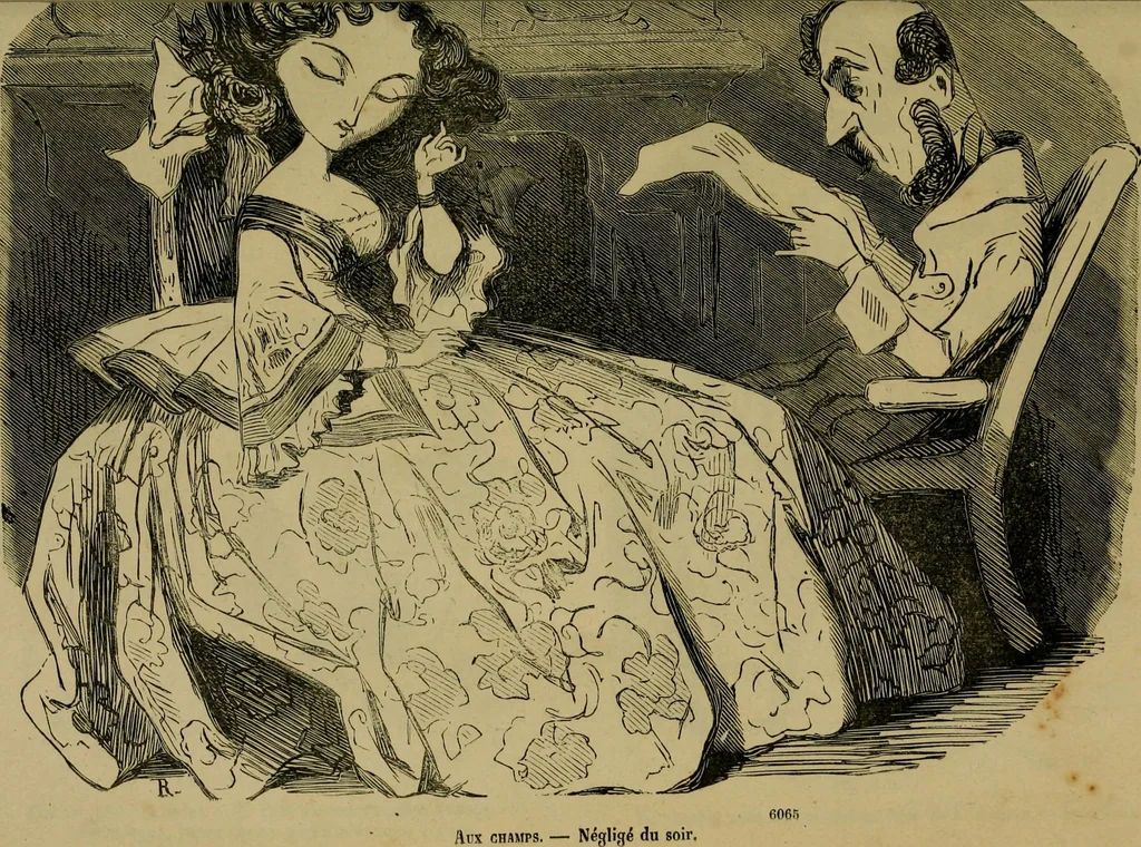 An illustration from Vie d'une parisienne, 1855, leaf 14