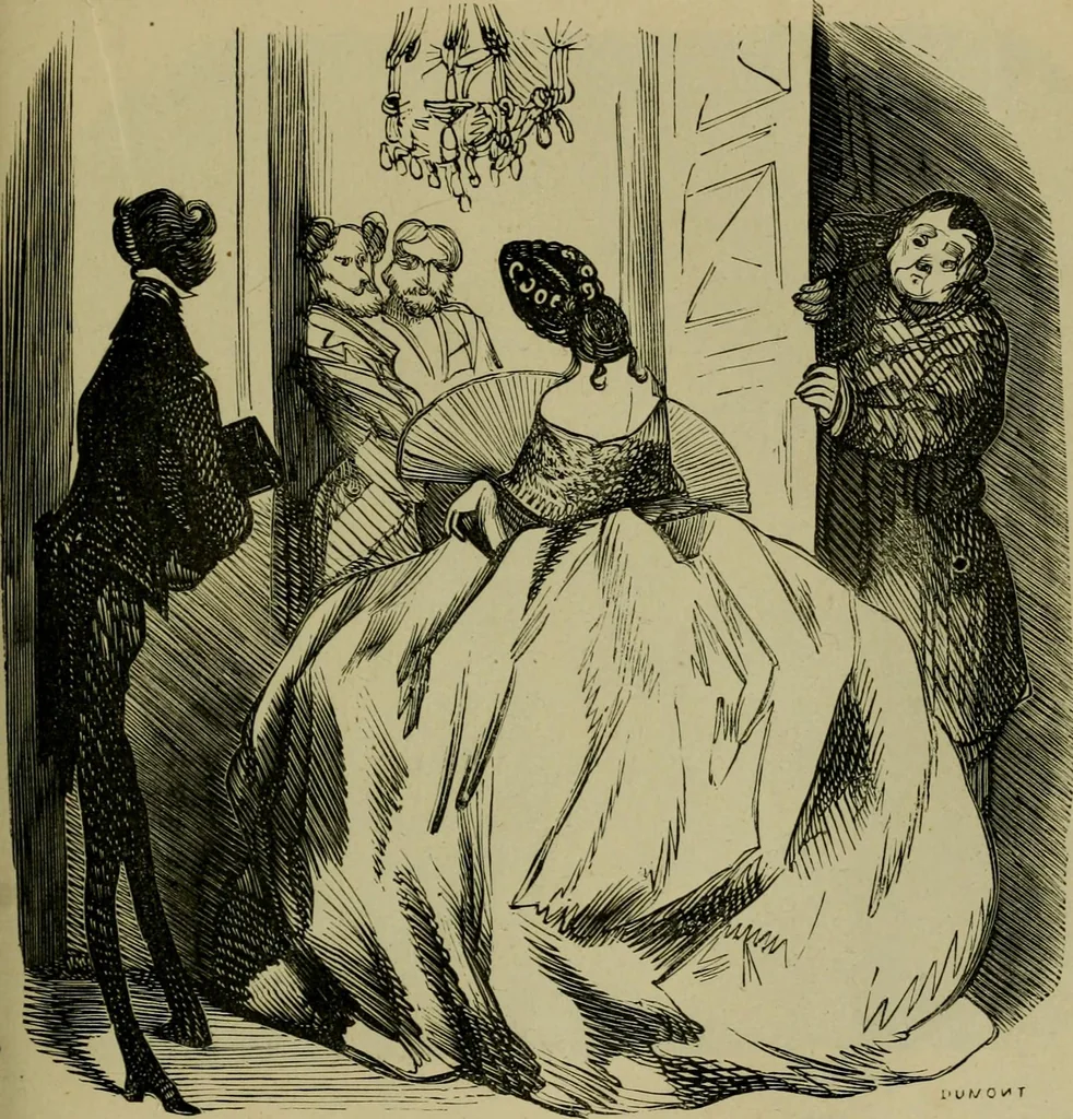 An illustration from Vie d'une parisienne, 1855, leaf 164