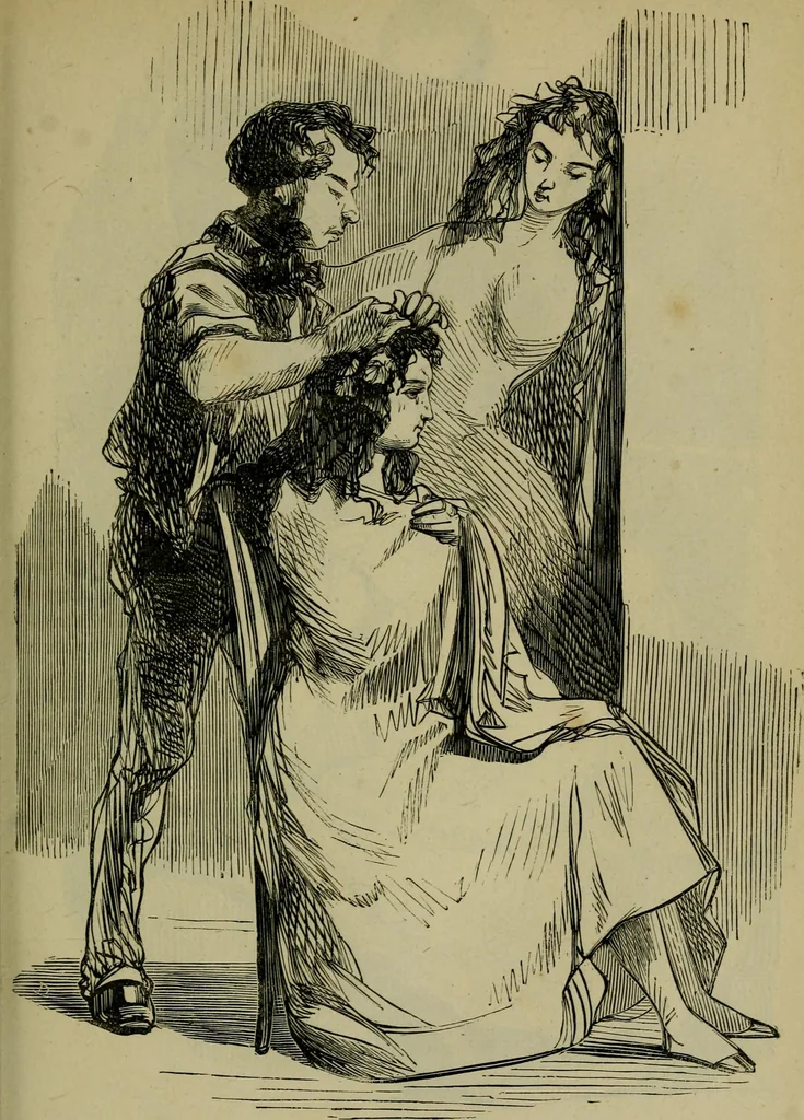 An illustration from Vie d'une parisienne, 1855, leaf 178