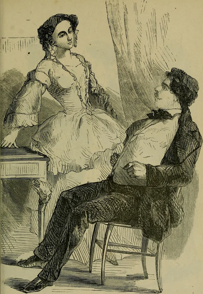 An illustration from Vie d'une parisienne, 1855, leaf 194