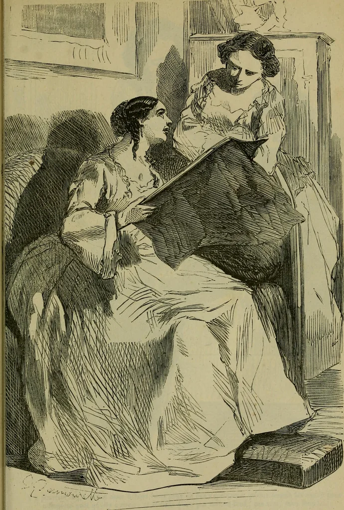 An illustration from Vie d'une parisienne, 1855, leaf 198