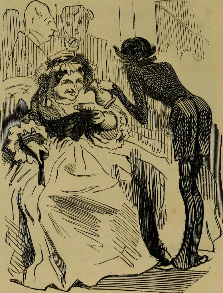 An illustration from Vie d'une parisienne, 1855, leaf 24