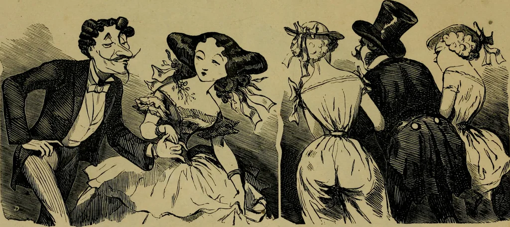An illustration from Vie d'une parisienne, 1855, leaf 28