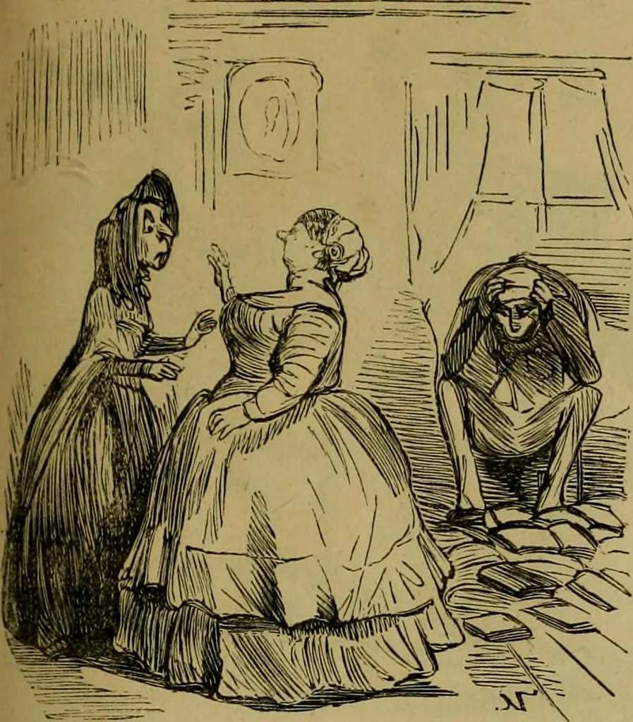 An illustration from Vie d'une parisienne, 1855, leaf 318