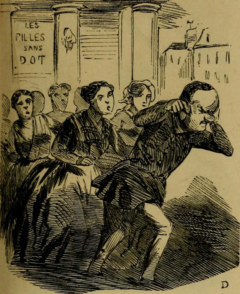 An illustration from Vie d'une parisienne, 1855, leaf 328