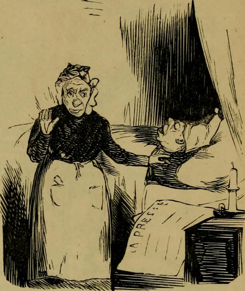 An illustration from Vie d'une parisienne, 1855, leaf 328