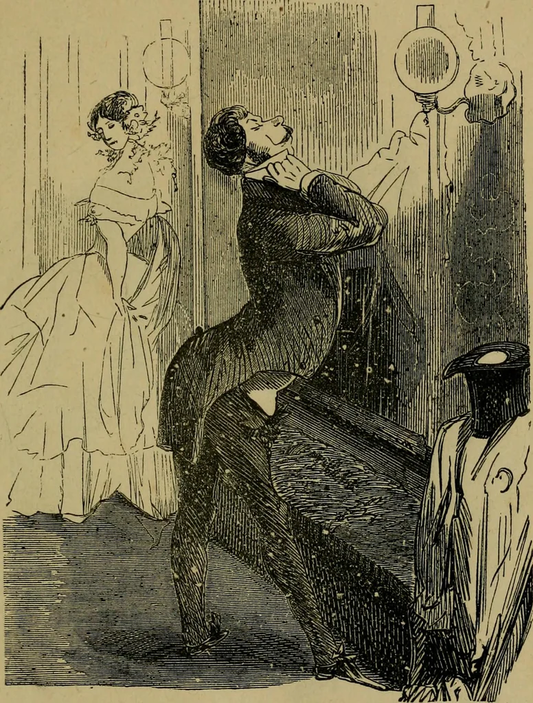 An illustration from Vie d'une parisienne, 1855, leaf 34
