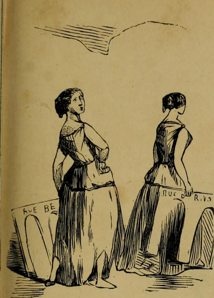 An illustration from Vie d'une parisienne, 1855, leaf 340
