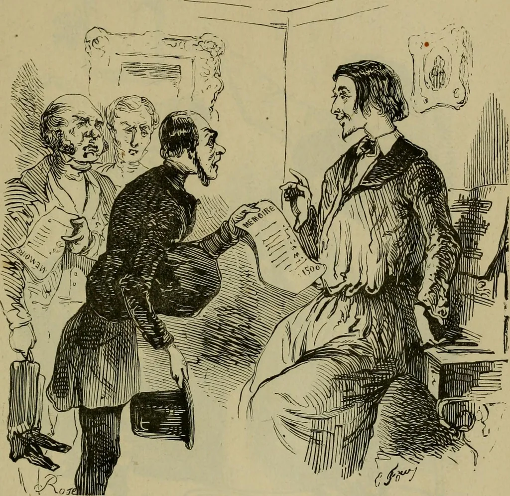 An illustration from Vie d'une parisienne, 1855, leaf 376