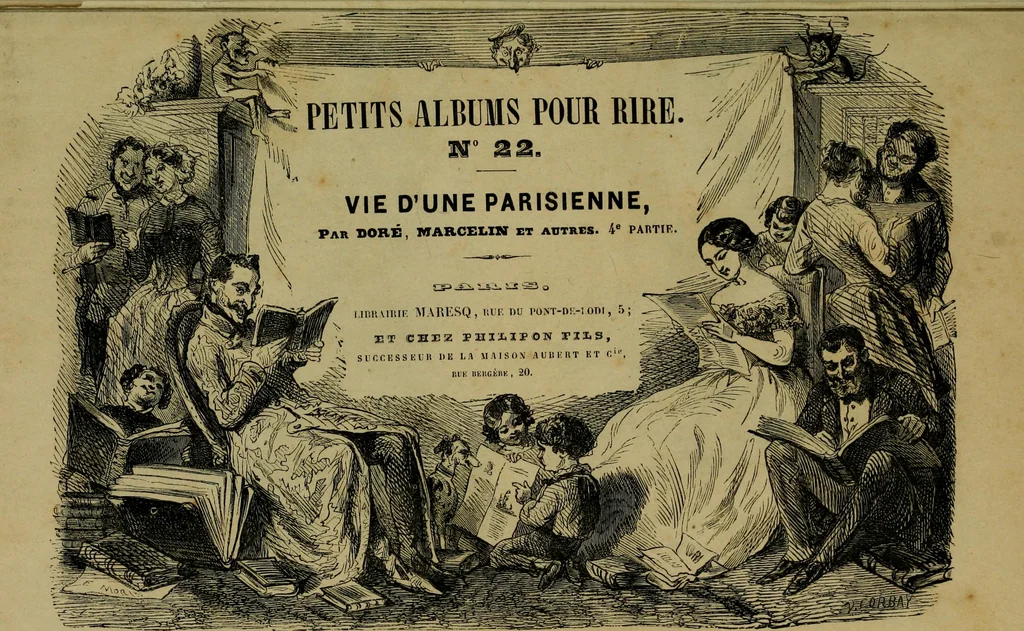 An illustration from Vie d'une parisienne, 1855, leaf 4