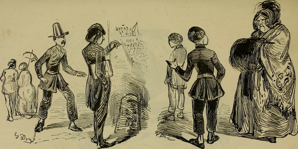 An illustration from Vie d'une parisienne, 1855, leaf 404
