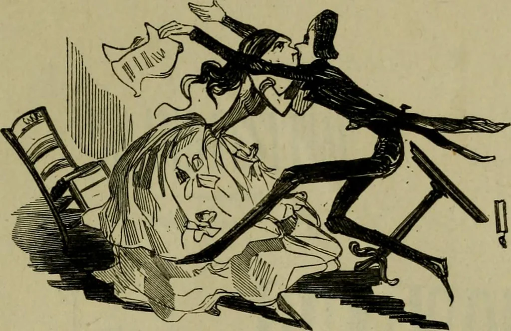 An illustration from Vie d'une parisienne, 1855, leaf 436