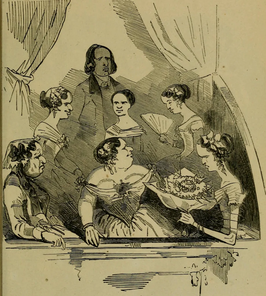 An illustration from Vie d'une parisienne, 1855, leaf 54