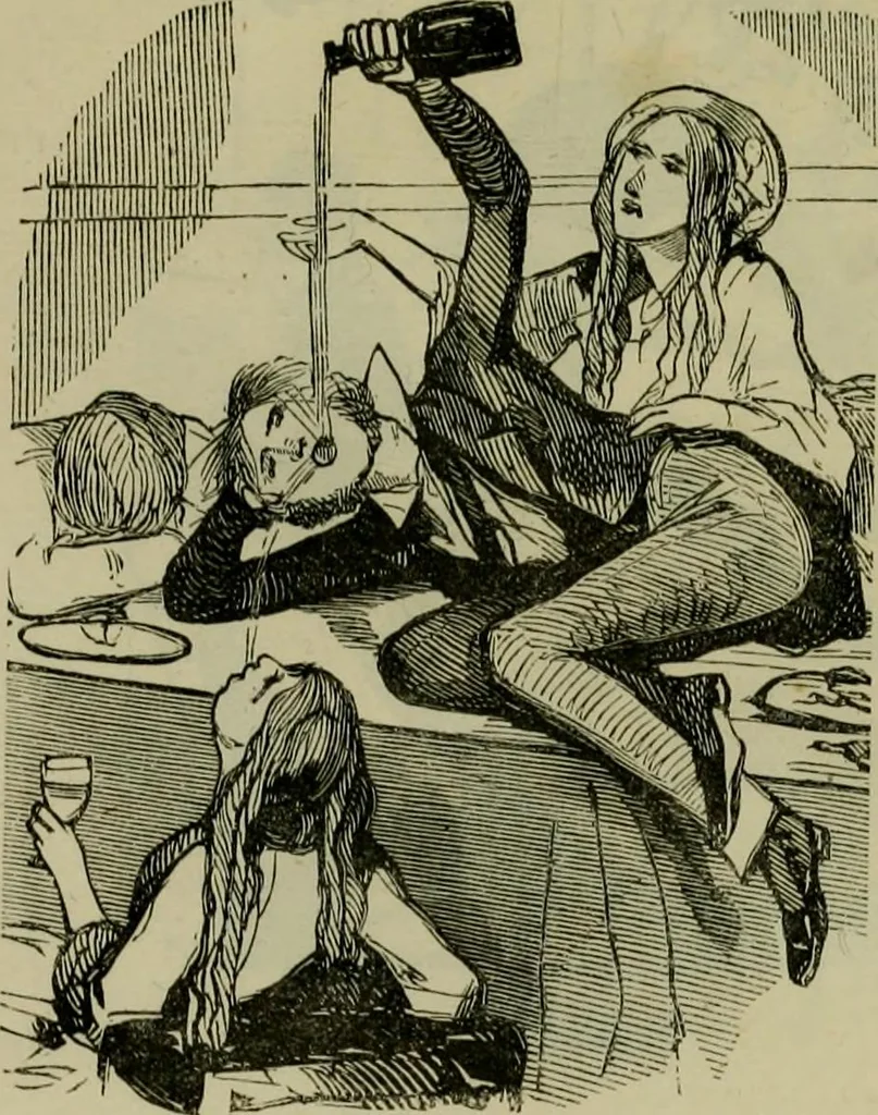 An illustration from Vie d'une parisienne, 1855, leaf 584