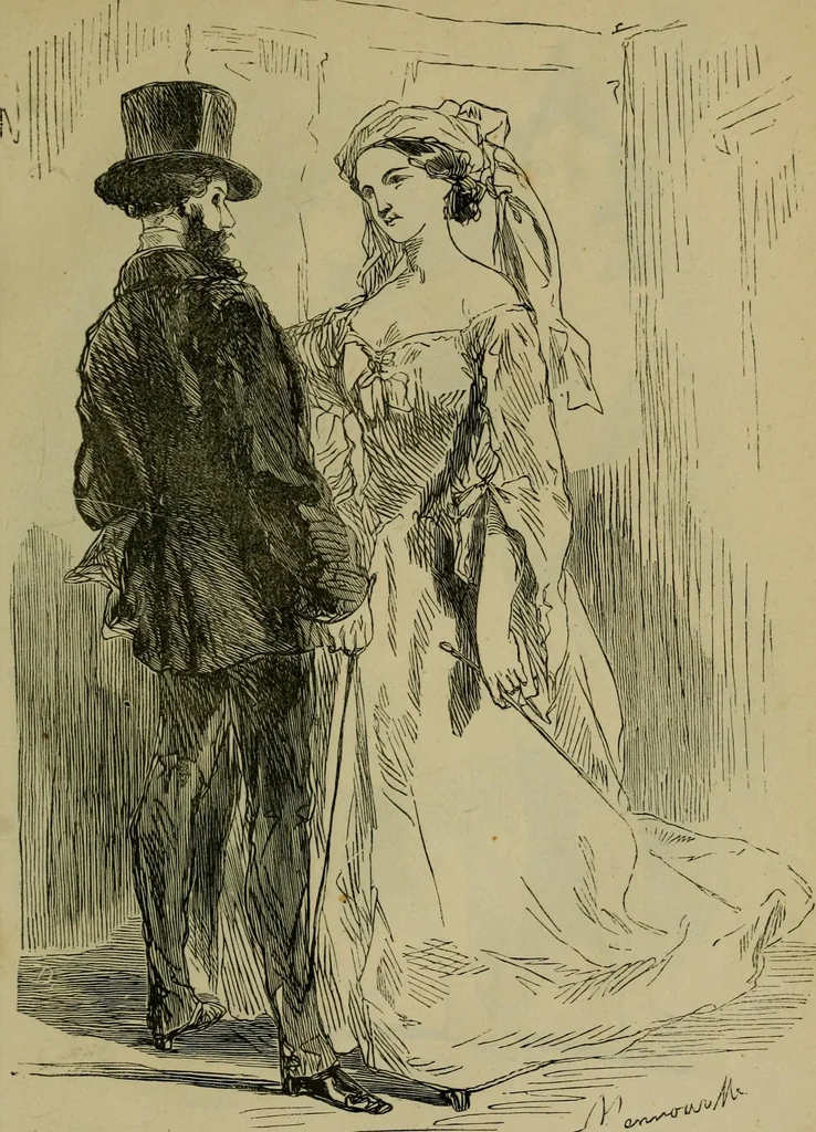 An illustration from Vie d'une parisienne, 1855, leaf 68