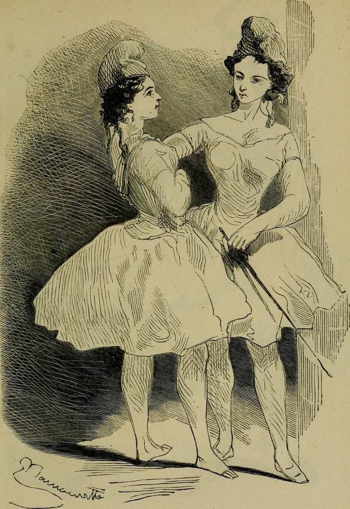 An illustration from Vie d'une parisienne, 1855, leaf 70