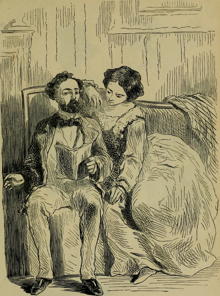 An illustration from Vie d'une parisienne, 1855, leaf 74