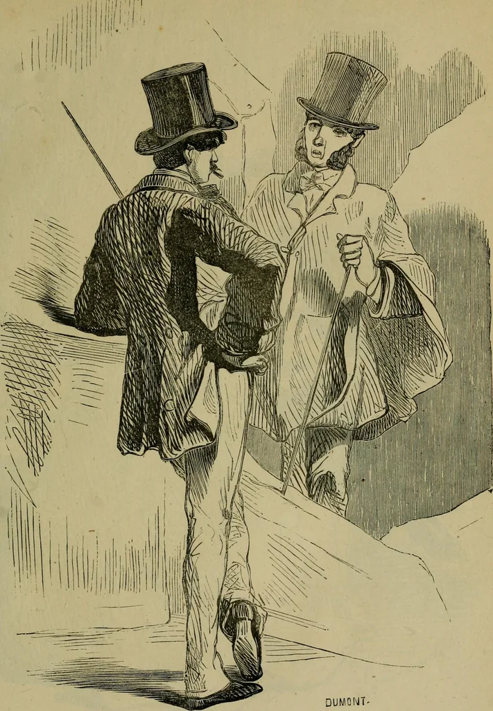 An illustration from Vie d'une parisienne, 1855, leaf 76
