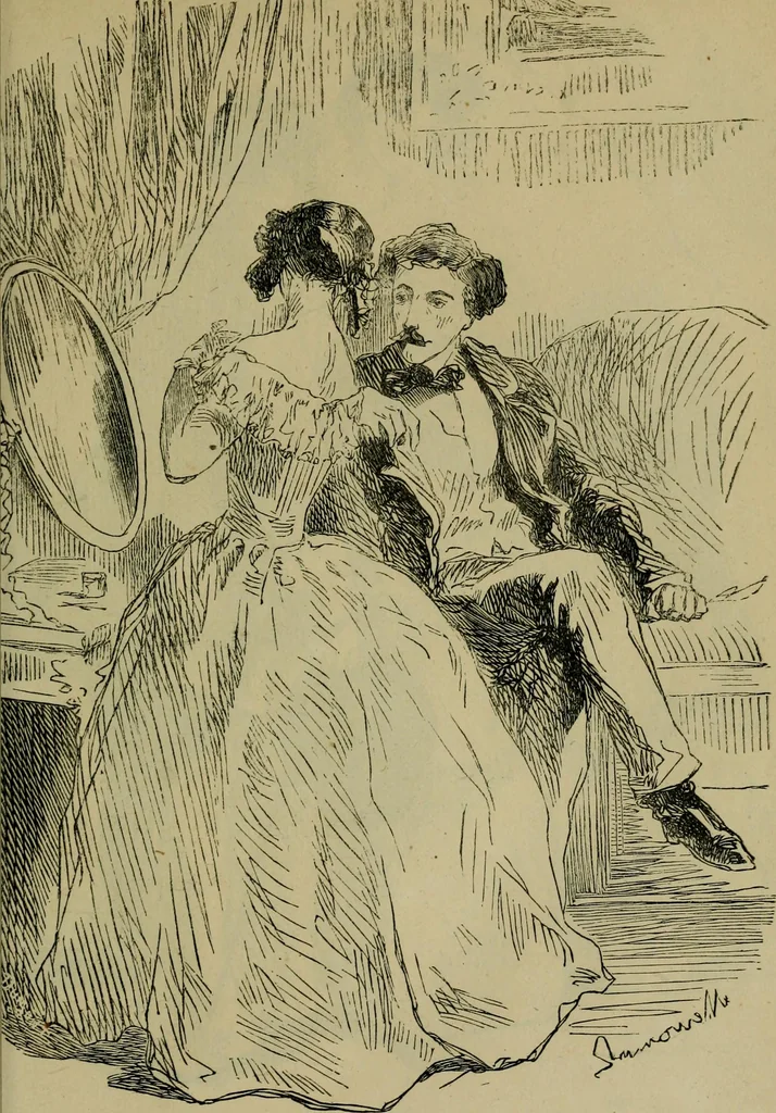 An illustration from Vie d'une parisienne, 1855, leaf 78