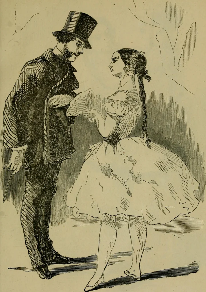 An illustration from Vie d'une parisienne, 1855, leaf 84