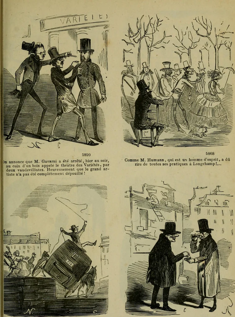 An illustration from Vie d'une parisienne, 1855, leaf 92