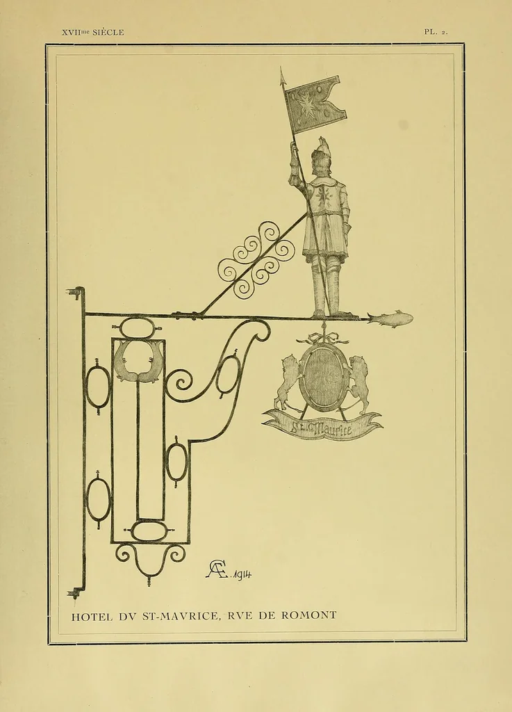 An illustration from Vieilles enseignes fribourgeoises;, 1914, leaf 27
