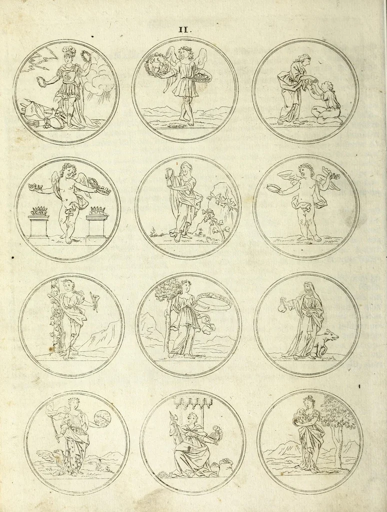 An illustration from Viel nutzende und erfindungen reichende Sinnbild-Kunst, oder, Hieroglyphische Bilder Vorstellung der Tügender, Laster, Gemuts-Bewegüngen Künste und Wissenschafften .., 1700, leaf 12