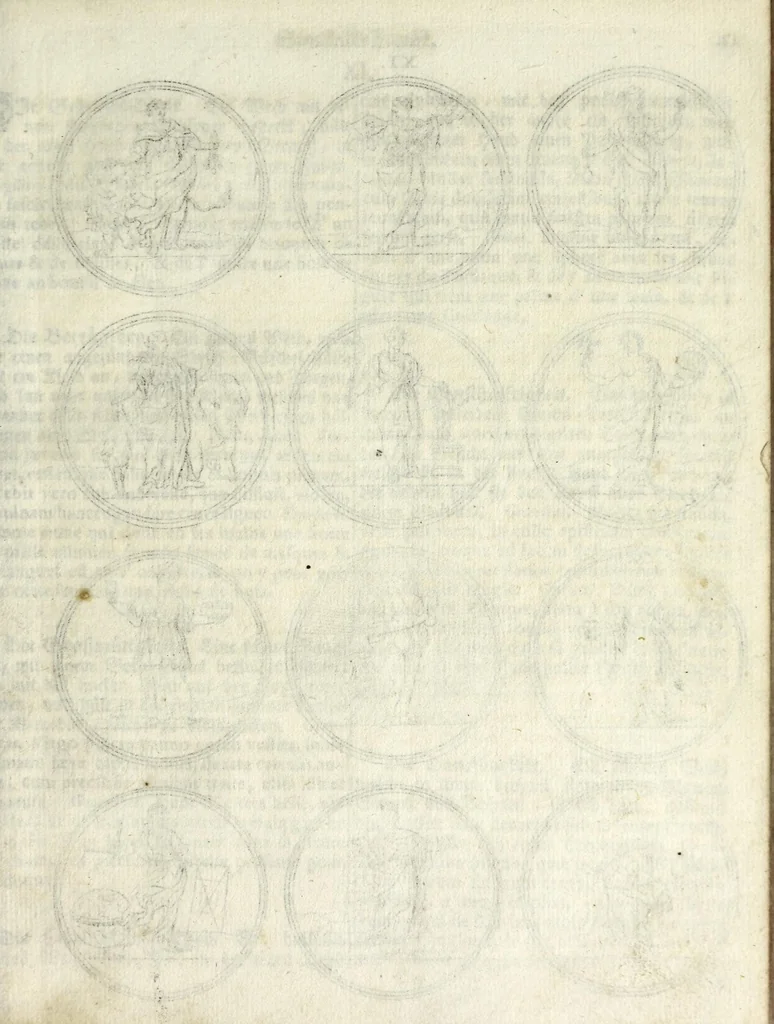 An illustration from Viel nutzende und erfindungen reichende Sinnbild-Kunst, oder, Hieroglyphische Bilder Vorstellung der Tügender, Laster, Gemuts-Bewegüngen Künste und Wissenschafften .., 1700, leaf 47
