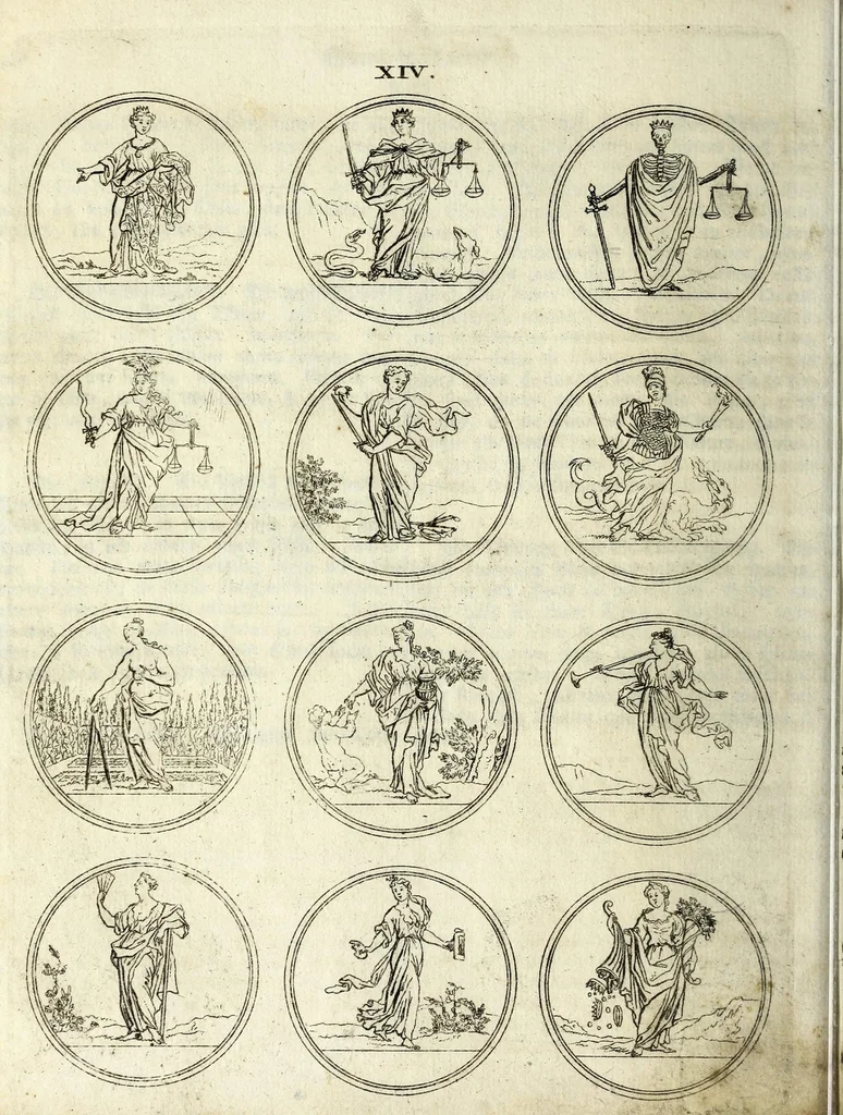 An illustration from Viel nutzende und erfindungen reichende Sinnbild-Kunst, oder, Hieroglyphische Bilder Vorstellung der Tügender, Laster, Gemuts-Bewegüngen Künste und Wissenschafften .., 1700, leaf 60