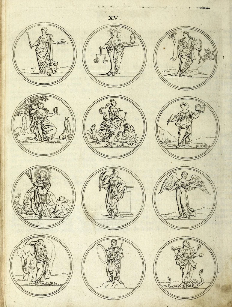 An illustration from Viel nutzende und erfindungen reichende Sinnbild-Kunst, oder, Hieroglyphische Bilder Vorstellung der Tügender, Laster, Gemuts-Bewegüngen Künste und Wissenschafften .., 1700, leaf 64
