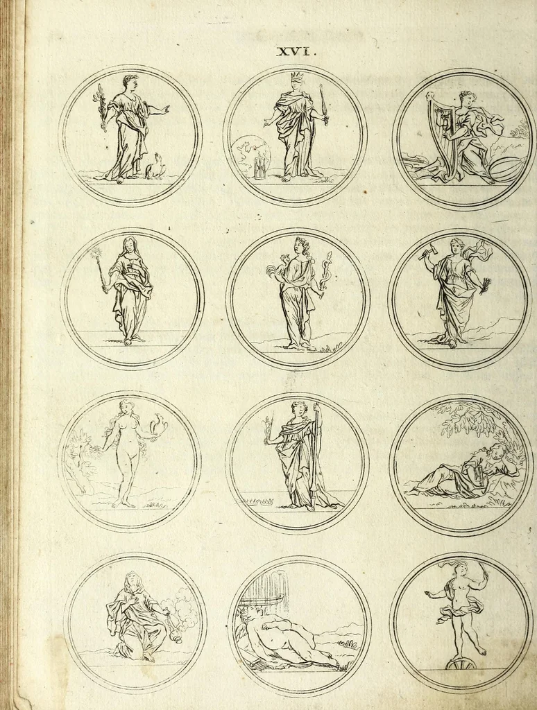 An illustration from Viel nutzende und erfindungen reichende Sinnbild-Kunst, oder, Hieroglyphische Bilder Vorstellung der Tügender, Laster, Gemuts-Bewegüngen Künste und Wissenschafften .., 1700, leaf 68
