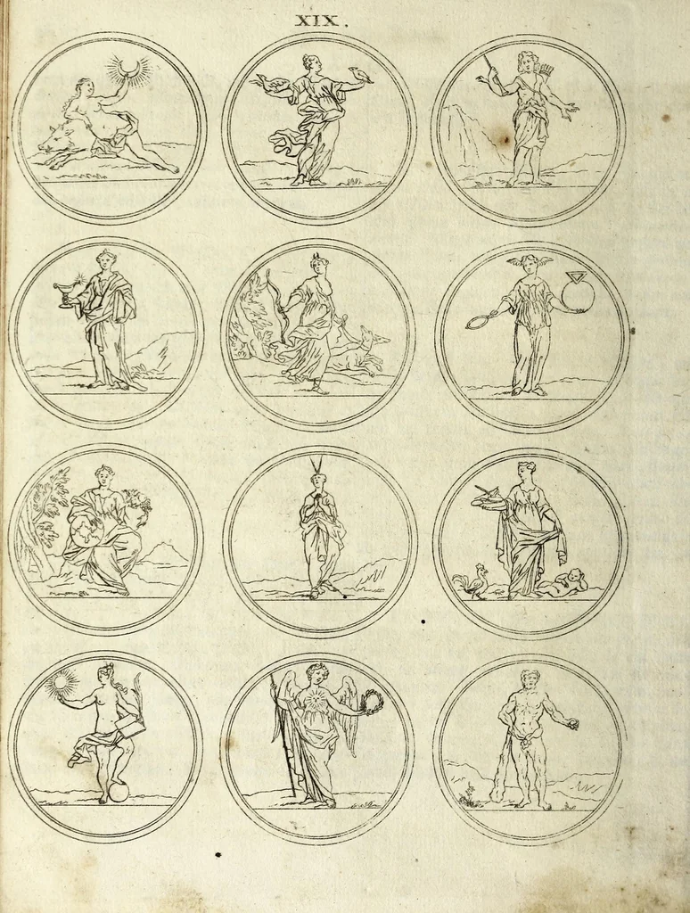 An illustration from Viel nutzende und erfindungen reichende Sinnbild-Kunst, oder, Hieroglyphische Bilder Vorstellung der Tügender, Laster, Gemuts-Bewegüngen Künste und Wissenschafften .., 1700, leaf 80