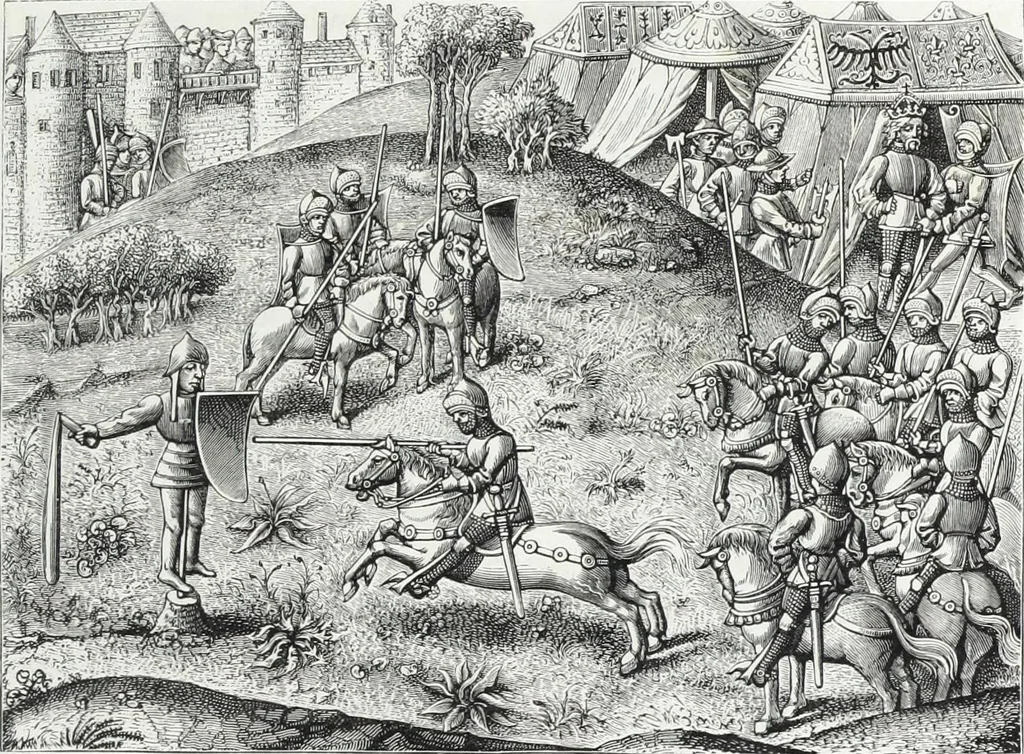 An illustration from Vie militaire et religieuse au moyen âge et à l'époque de la renaissance, 1873, leaf 182