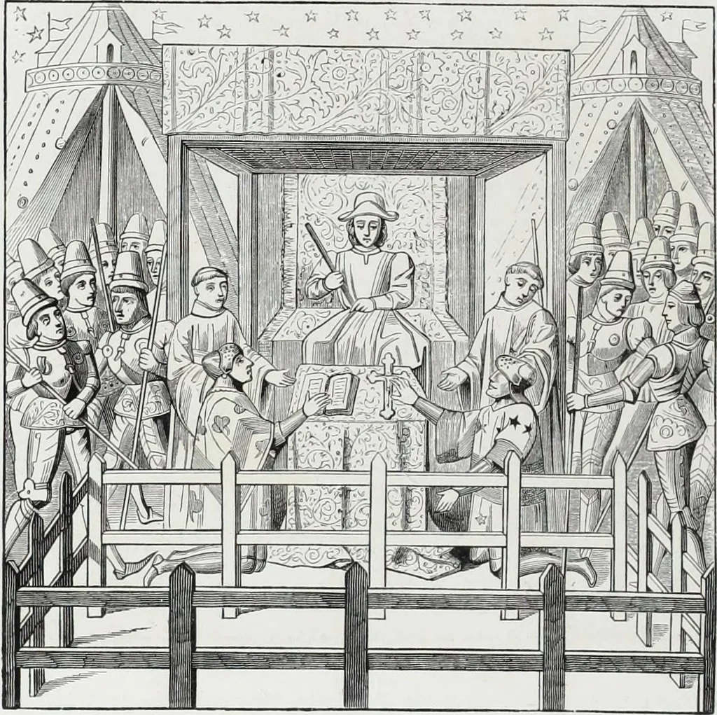 An illustration from Vie militaire et religieuse au moyen âge et à l'époque de la renaissance, 1873, leaf 195