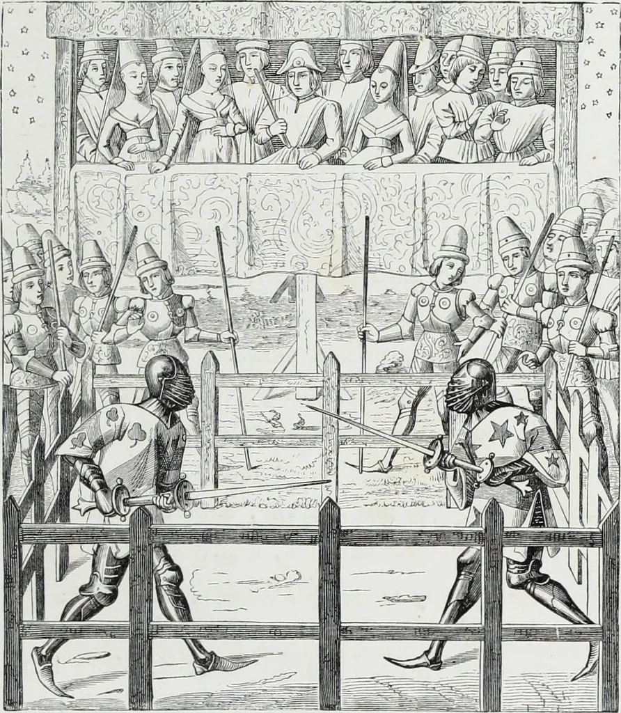 An illustration from Vie militaire et religieuse au moyen âge et à l'époque de la renaissance, 1873, leaf 196