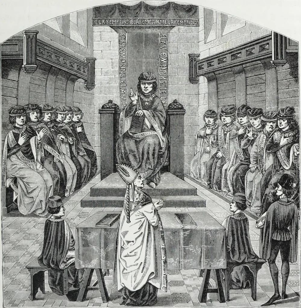 An illustration from Vie militaire et religieuse au moyen âge et à l'époque de la renaissance, 1873, leaf 244