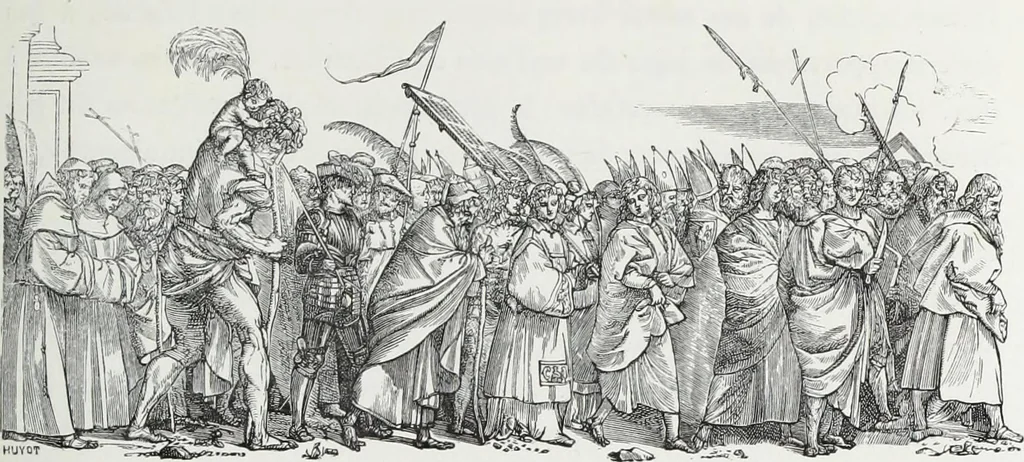 An illustration from Vie militaire et religieuse au moyen âge et à l'époque de la renaissance, 1873, leaf 336