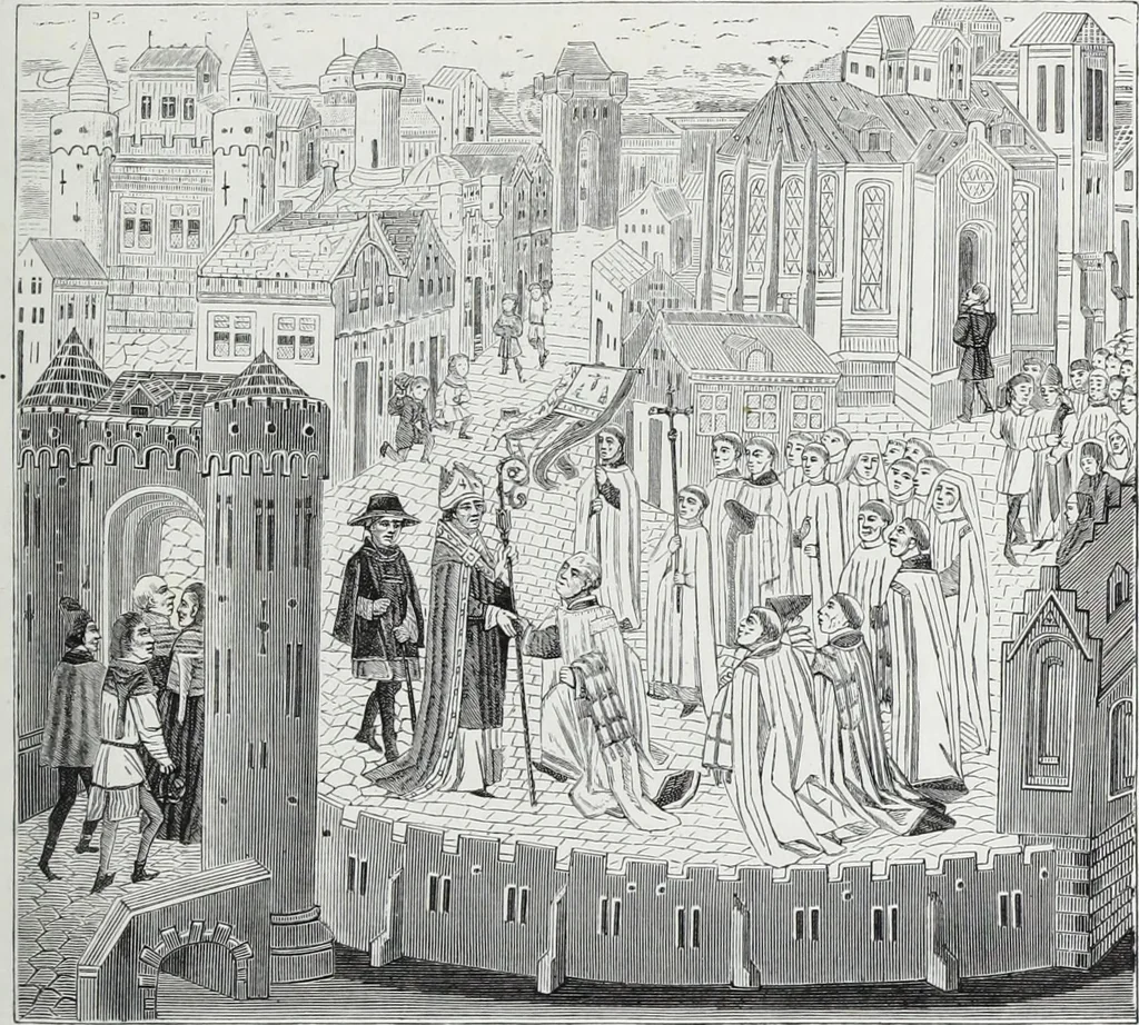 An illustration from Vie militaire et religieuse au moyen âge et à l'époque de la renaissance, 1873, leaf 350